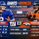 New York Giants vs Denver Broncos Match Player Stats
