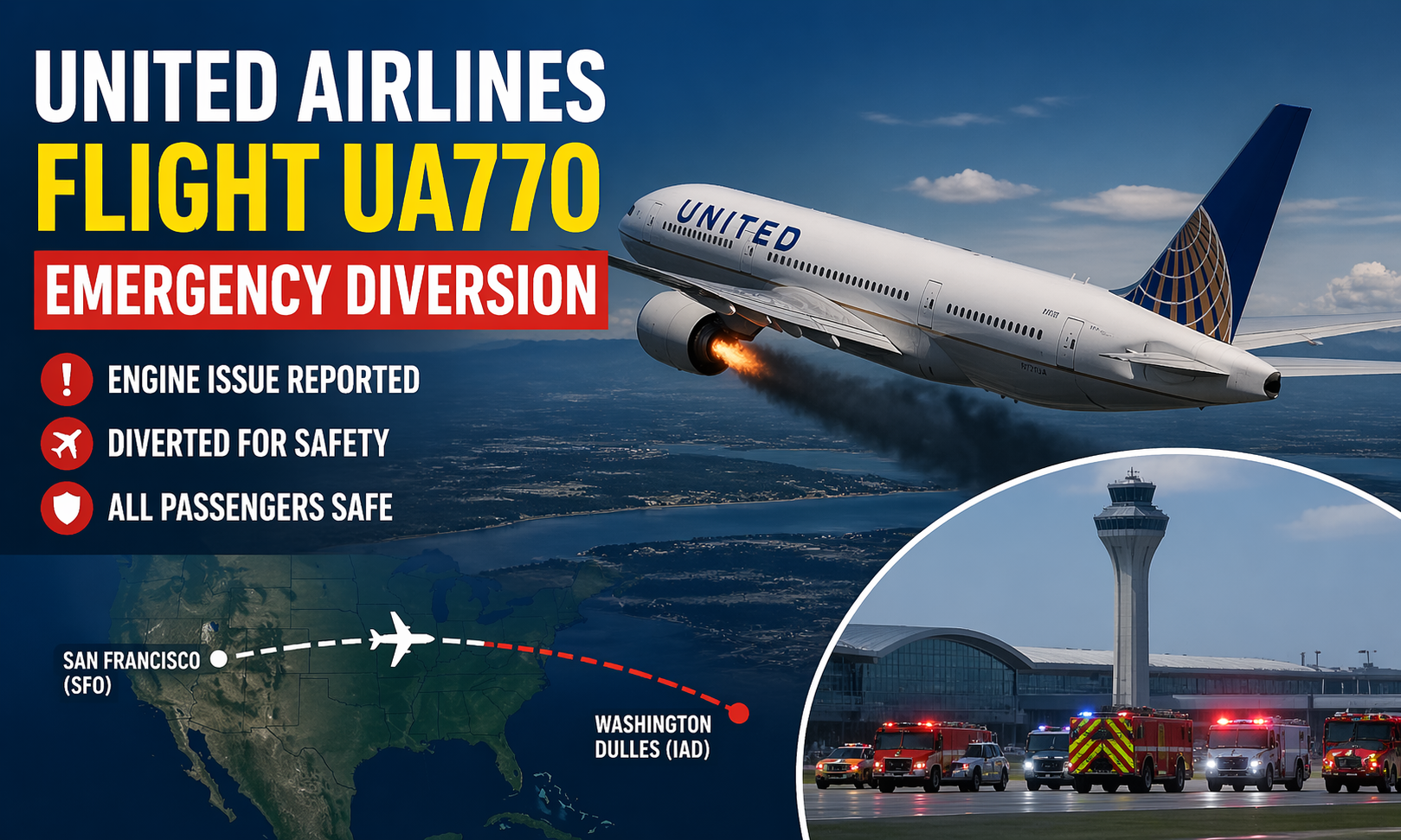 United Airlines Flight UA770 Emergency Diversion