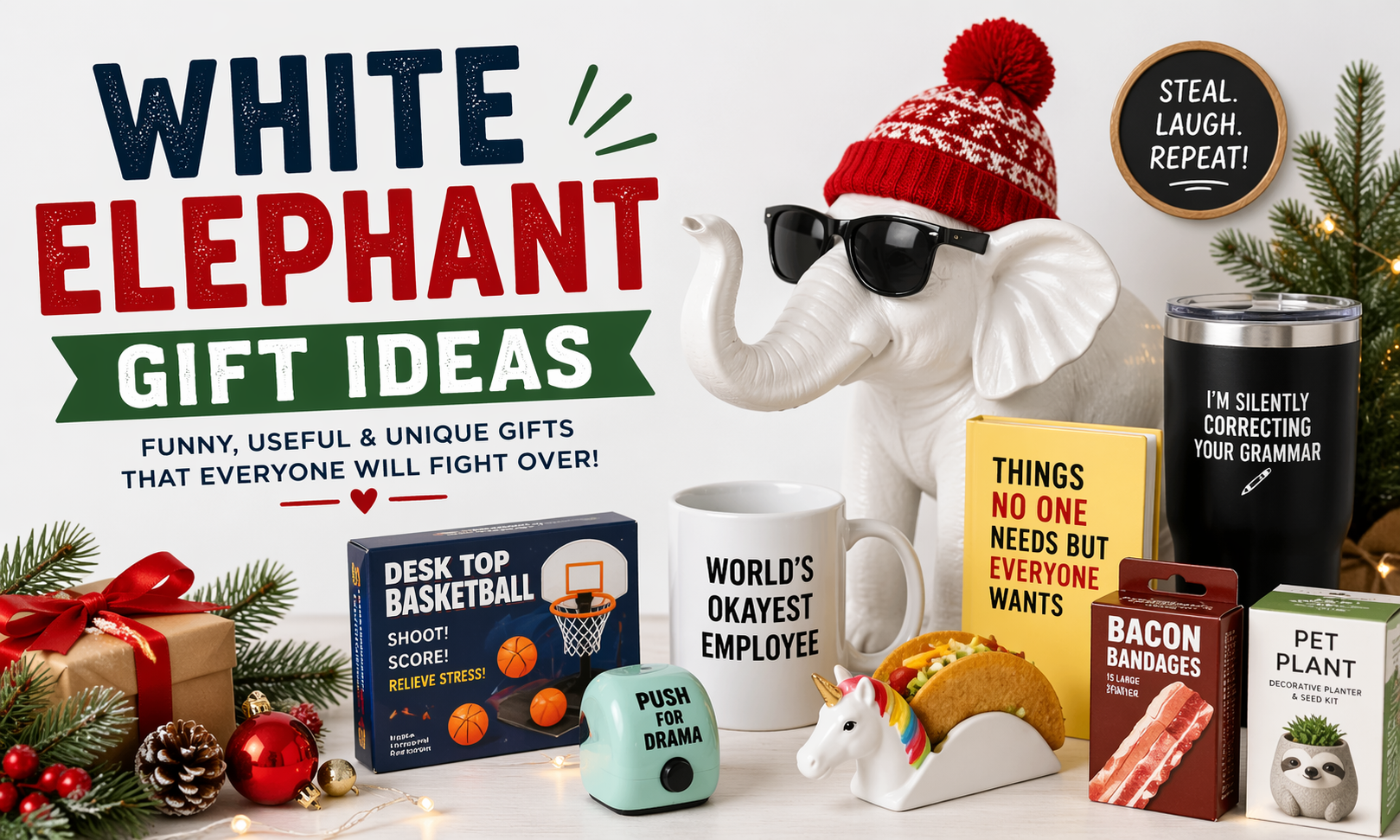 white elephant gift ideas