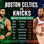 boston celtics vs knicks match player stats