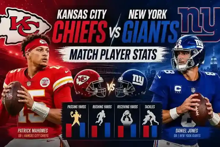 Kansas City Chiefs vs New York Giants Match Player Stats