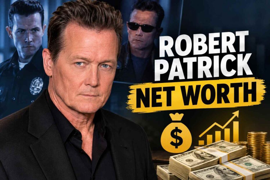 Robert Patrick net worth 2026: liquid metal T-1000 villain dissolving into coins and dollar bills