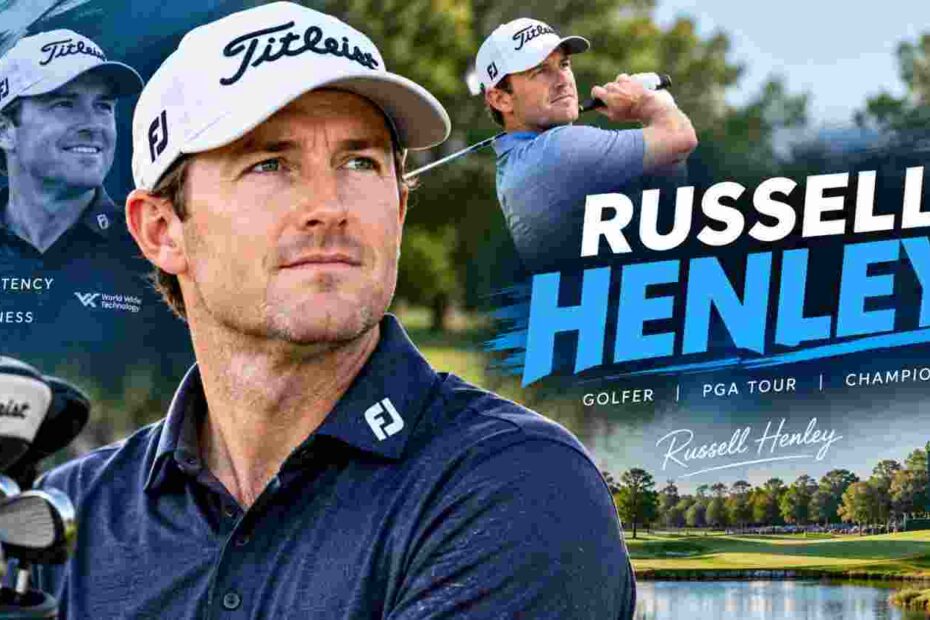 Russell Henley golfer on a PGA Tour golf course during competition